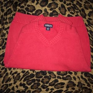 Land’s End Red Sweater Men’s M 38-40 Knitted